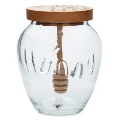 Disney Winnie The Pooh Glass Honey Jar
