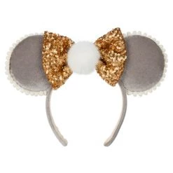 Disney Minnie Mouse Ear Headband With Pom And Sequin Bow