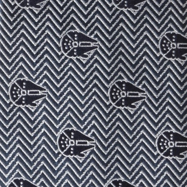 Disney Millennium Falcon Herringbone Blue Silk Tie For Adults – Star Wars 5 Disney Millennium Falcon Herringbone Blue Silk Tie For Adults – Star Wars - Image 3