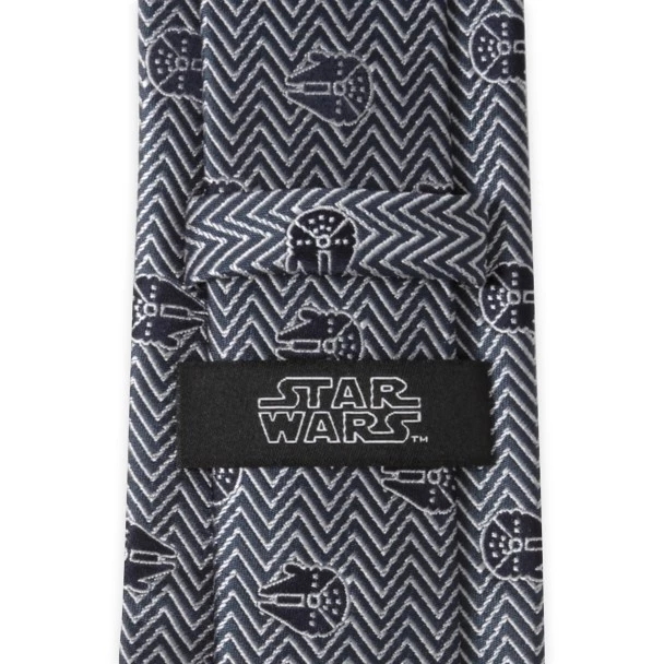 Disney Millennium Falcon Herringbone Blue Silk Tie For Adults – Star Wars 6 Disney Millennium Falcon Herringbone Blue Silk Tie For Adults – Star Wars - Image 4