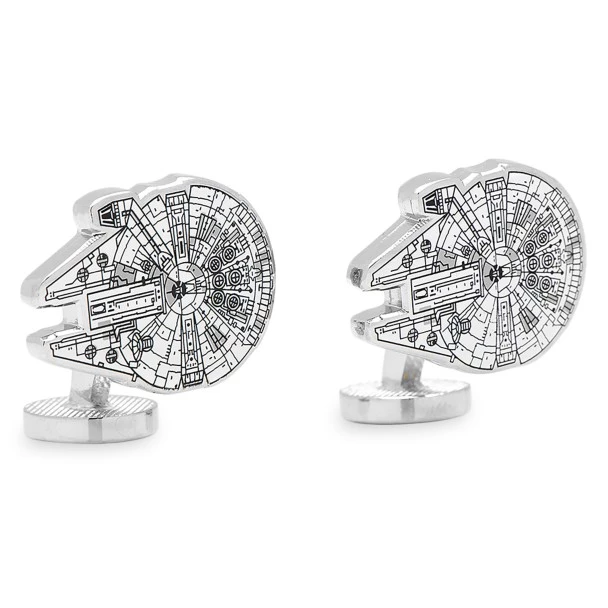 Disney Millennium Falcon Blueprint Cufflinks – Star Wars 5 Disney Millennium Falcon Blueprint Cufflinks – Star Wars - Image 3