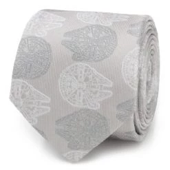 Disney Millennium Falcon Gray Silk Tie For Adults – Star Wars