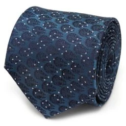 Disney Millennium Falcon Dot Blue Silk Tie For Adults – Star Wars