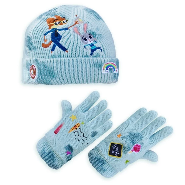Disney Judy Hopps And Nick Wilde Knit Beanie And Gloves Set For Kids – Zootopia 3 Disney Judy Hopps And Nick Wilde Knit Beanie And Gloves Set For Kids – Zootopia