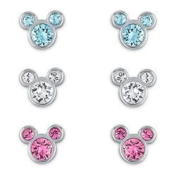 Disney Mickey Mouse Crystal Birthstone Earrings -Deals boys Store unnamed file 727