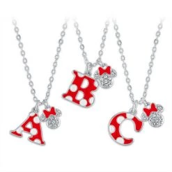 Disney Minnie Mouse Enamel Initial Necklace