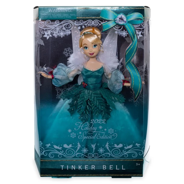Disney Tinker Bell Holiday 2022 Classic Doll – Peter Pan – Special Edition – 11 1/2'' 4 Disney Tinker Bell Holiday 2022 Classic Doll – Peter Pan – Special Edition – 11 1/2'' - Image 2